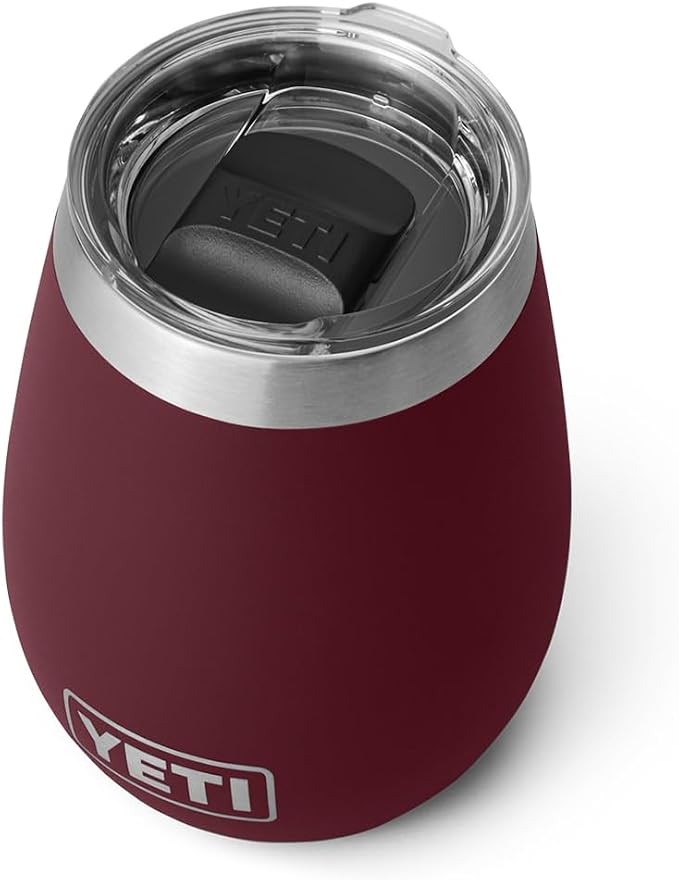 YETI Rambler 10 oz Wine Tumbler, Vacuum Insulated, Stainless Steel with MagSlider Lid, Wild Vine Red