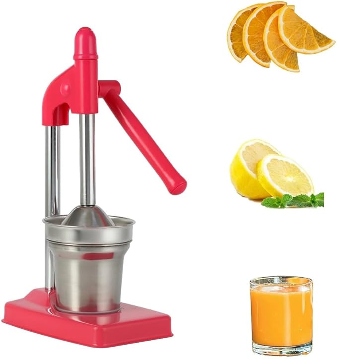 Cast Iron Juicer Hand Press, Cast Iron Juicer, Heavy Duty Hand Press Juice Extractor for Manual Juicers Stainless Steel Lemon Squeezer, Easy to Use, Home and Kitchen