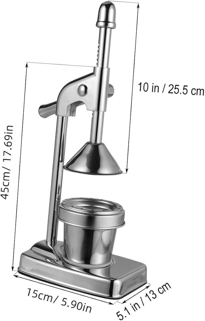 Stainless Steel Manual Citrus Juicer Machine Hand Press Cold Press Fruit Extractor