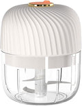 250ml Electric Garlic Chopper, Mini Food Processor Masher Crusher, Garlic Grinder with USB Charging for Onion Ginger Vegetable Pepper Spice Meat (Gray : White)