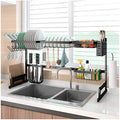 HTTMT- Over The Sink Dish Drying Rack Shelf Stainless Steel Storage Cutlery Holder 33" [P/N:ET-DISHRACK002]