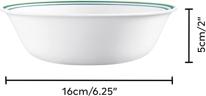 Corelle Dinnerware Set (Set of 4 Bowls, Country Cottage) Set for 4 | Includes 4 x Cereal/Soup Bowls