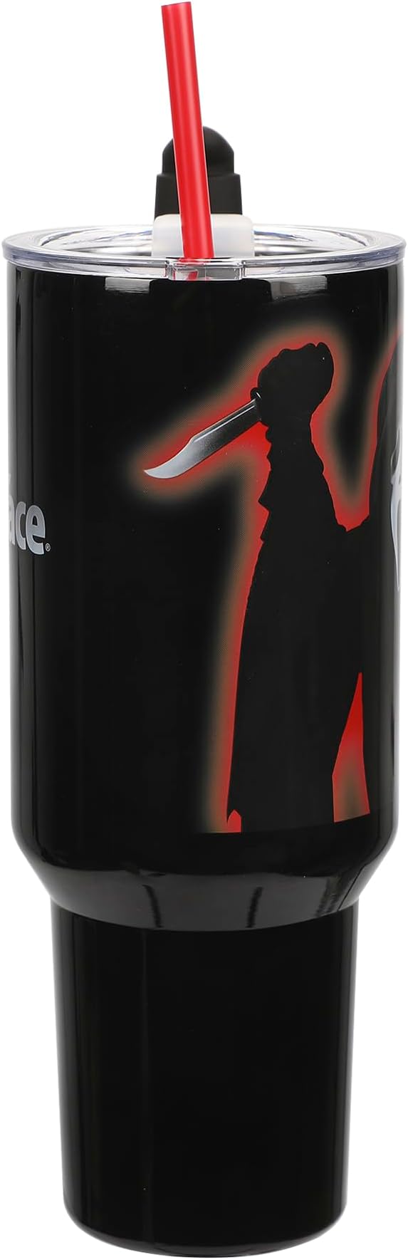 Bioworld Ghostface Text and Logo 40 Oz. Stainless Steel Tumbler With Dagger Handle