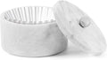 Marble Coffee Filter Holder – 6 inch Handmade White Coffee Filter Holder with Lid, Storage Organizer for Kitchen Countertop & Bar Decor