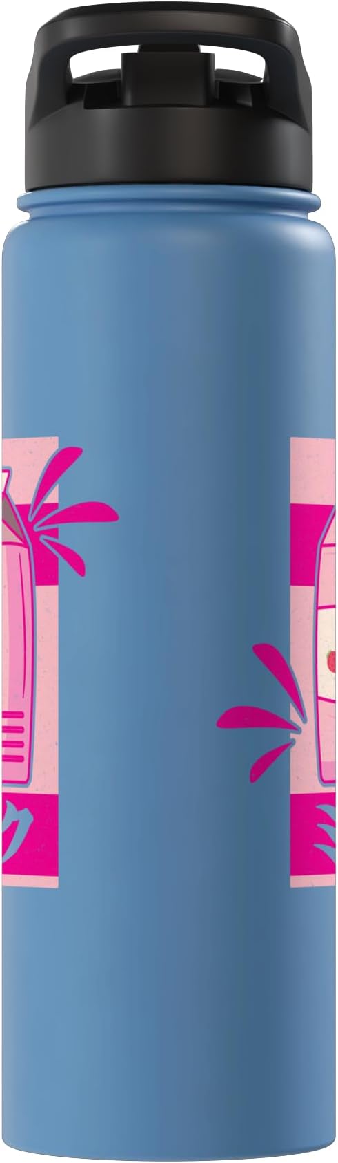 Kawaii Japanese Pink Retro 90s Strawberry Milk Carton Stainless Steel Insulated Water Bottle