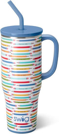 Swig Life 40oz Mega Mug, 40 oz Tumbler with Handle and Straw, Cup Holder Friendly, Dishwasher Safe, Stainless Steel, Insulated Teacher Tumbler (Teacher Life)