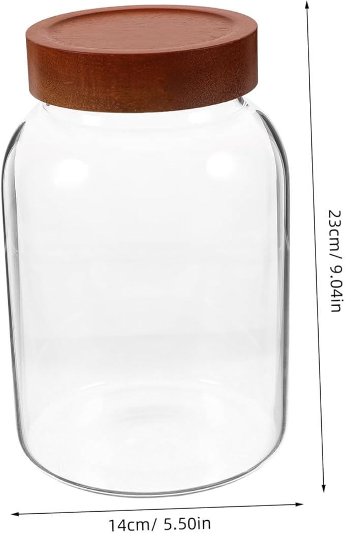 High Borosilicate Glass Sealed Jar Airtight Storage for Coffee Tea Condiments Meal Prep Jars Lids
