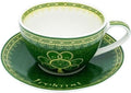 Royal Tara Shamrock Cup and Saucer Irish Celtic Tea Coffe Mug New Bone China 10.2fl oz, Medium, Green