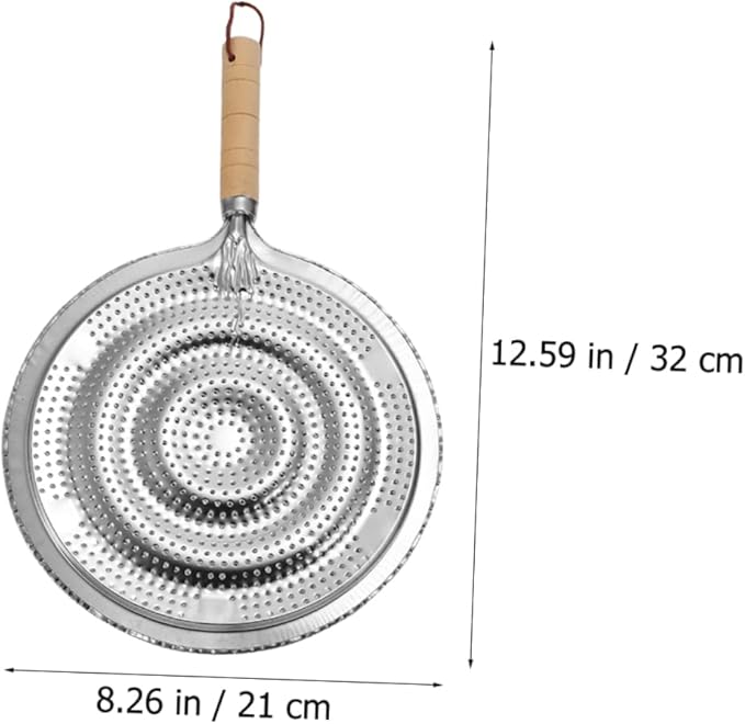 Yardwe Wooden Handle Pot Mat 12.6X8.3 Inch Kitchen Heat Diffuser Insulation Pads for Hot Pots Pans Coffee Makers with Hanging Rope Set of 3