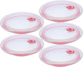 ibasenice 5PCS Silicone Glass Bowl Lid - 5inch Vented Food Storage Bowl Covers - Microwave Safe Replacement Lid for Ceramic Glass Food Containers