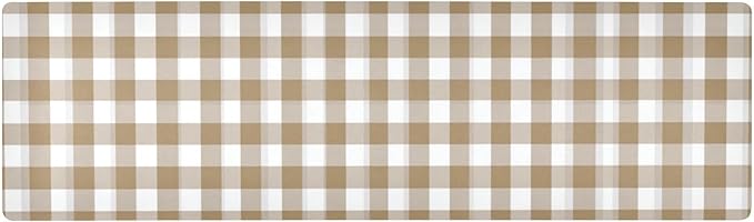 Brown Gingham Checkered Trivet Table Runner Heat Resistant 230F for Hot Dishes Pots Plates Kitchen Dining Table Protector Decorative 39.37x 11.8
