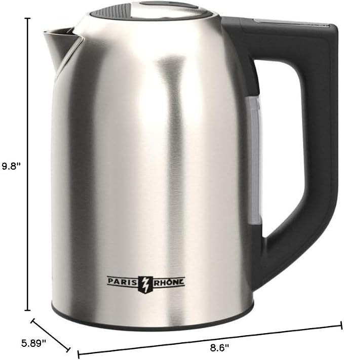 Electric Tea Kettle, 6 Precise Temperature Presets 1.7L Stainless Steel Electric Kettle Temperature Control,1500W Fast Boiling Hot Water for Oolong & Green Tea with Strix Control