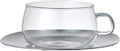 KINTO 8337 Cup & Saucer, 8.1 fl oz (230 ml), Stainless Steel, Heat Resistant Glass, Gift