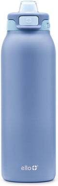 Ello Pop & Fill 32oz Stainless Steel Water Bottle with Quick Fill Technology, Double Walled and Vacuum Insulated Metal, Leak Proof Locking Lid, Sip and Chug, Reusable, BPA Free, Raincloud