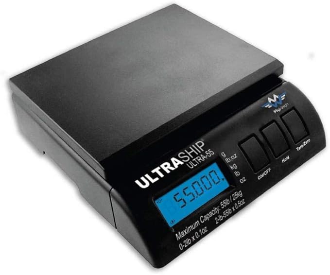 My Weigh Ultraship 55 Postal Scale in Black with Power Supply Adapter