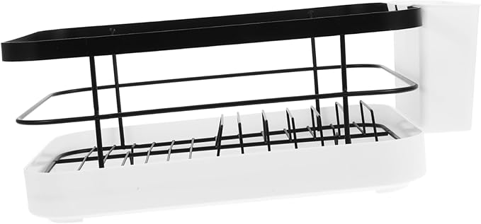 OUNONA Collapsible Dish Drying Rack Large Space-Saving Bowl Plate Rack Dish Drainer for Kitchen Counter