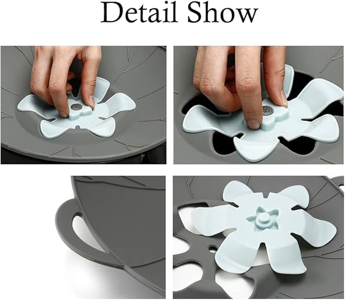 3pcs Silicone Lid Set, Microwave Splatter Cover, Reusable Heat Resistant Lids, Boil Safeguard, Spill Stopper, Multi-Function Kitchen Covers, Fridge Dishwasher Safe