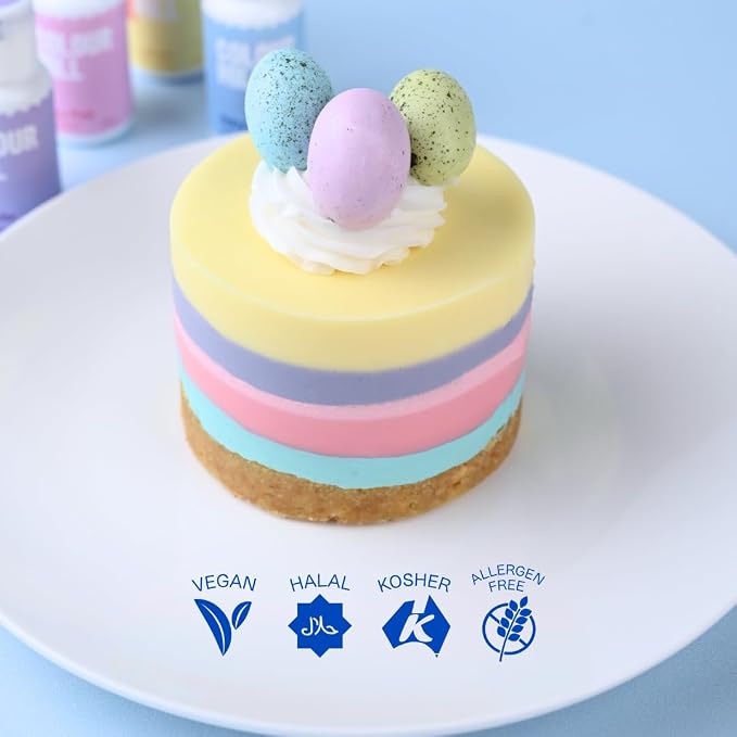 Colour Mill Oil Blend Food Coloring, Pastel Pack (Easter Set) - 20 Milliliters Each of 6 Colors: Baby Blue, Baby Pink, Lavender, Lemon, Mint & Peach