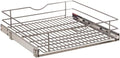 Knape & Vogt Simply Put 20.5-in W x 5.7-in H Metal 1-Tier Pull Out Cabinet Basket, 20 Inch, Frosted Nickel