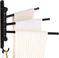 ELLO&ALLO Oil Rubbed Bronze Swing Out Towel Racks for Bathroom Holder Wall Mounted Towel Bars with Hooks 3-Arm