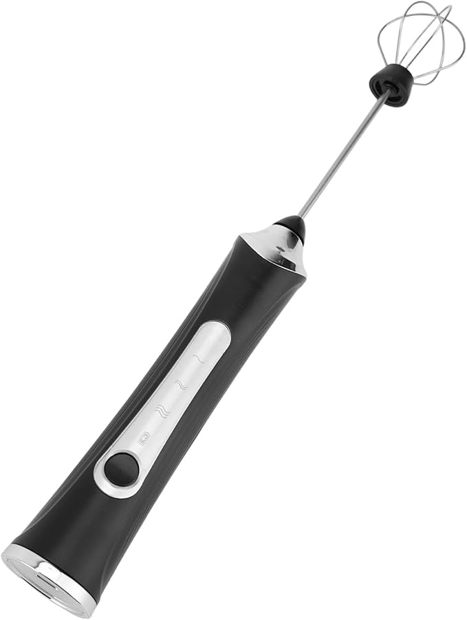 Milk Frother Wand Rechargeable Handheld Foam Maker Drink Mixer Electric Whisk Beater with Stand for Coffee Hot Chocolate Matcha