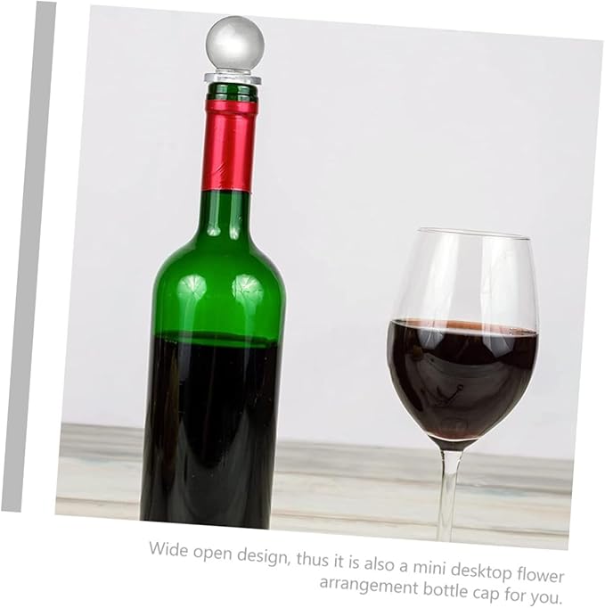 Garneck 24pcs Glass Ball Wine Bottle Stoppers Reusable Wine Savers with Airtight Seal and Beverages and Glass Design Great for Home Use