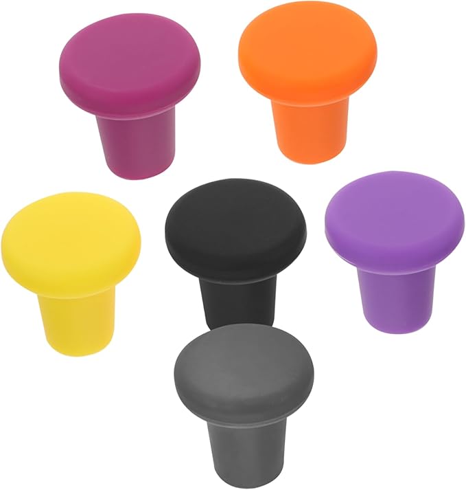 ULTECHNOVO 12pcs Silicone Wine Bottle Stoppers Leakproof Beverage Sealers for Wine Beer and More Food-grade Material and Keep Fresh and Prevent Spills