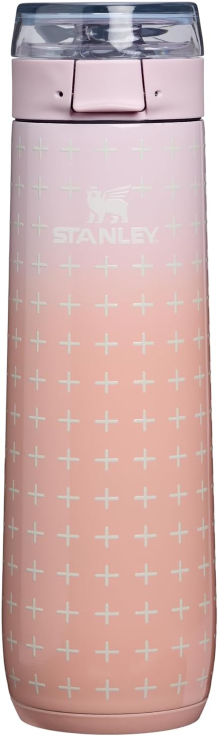 STANLEY Flowstate™ Spring Bottle | Leakproof Water Bottle with Carry Strap & Flip-Top Locking Lid | Insulated Stainless Steel | Fits Most Cup Holders | BPA-Free | 20 oz | Sorbet Plus