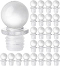 TIDTALEO 24Pcs Glass Ball Wine Stoppers Decorative Portable Wine Bottle Toppers High Polymer Sealing Plugs for Liquor and Beverage Bottles