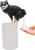 Playful Dog Foam Soap Dispenser, Automatic Soap Dispenser Touchless, Funny Puppy Poop Induction Hand Washer, Automatic Soap Dispenser for Kitchen Bathroom (Black)