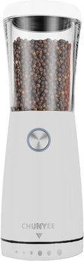 Electric Salt and Pepper Grinder - Automatic Stainless Steel Rechargeable Salt and Pepper Grinder Set with Storage Base, Large Capacity, LED Light & Adjustable Coarseness, Ideal Kitchen Gadget
