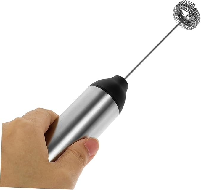 SOLUSTRE 1PC Rechargeable Handheld Milk Frother Electric Maker for Coffee Latte and Cappuccino Portable Design for Easy Use and Materials for Home and Travel