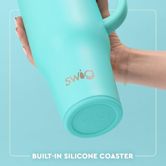 Swig Life 40oz Mega Mug, 40 oz Tumbler with Handle and Straw, Cup Holder Friendly, Dishwasher Safe, Large Stainless Steel Insulated Tumbler, Lightweight Cowgirl Cups, Cowgirl Gifts (Let's Go Girls)