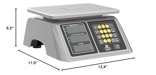 Waterproof Commercial Food Scale 66lb with Price Computing - Digital Rechargeable Scale for Meat, Seafood, Produce at Farmers Market, Butcher Shop, Food Truck, IPX7 Dual Large Display