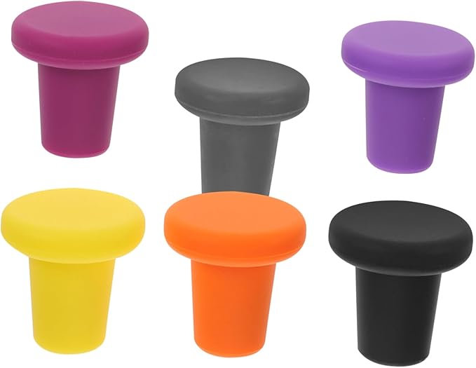 ULTECHNOVO 30pcs Silicone Wine Stoppers Reusable Bottle Sealing Plugs for Airtight Closure Deep for Wine and Parties