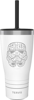 Tervis Traveler Star Wars - Stormtrooper Wordle Triple Walled Insulated Tumbler Travel Cup Keeps Drinks Cold & Hot, 30oz with Straw Lid, Stainless Steel