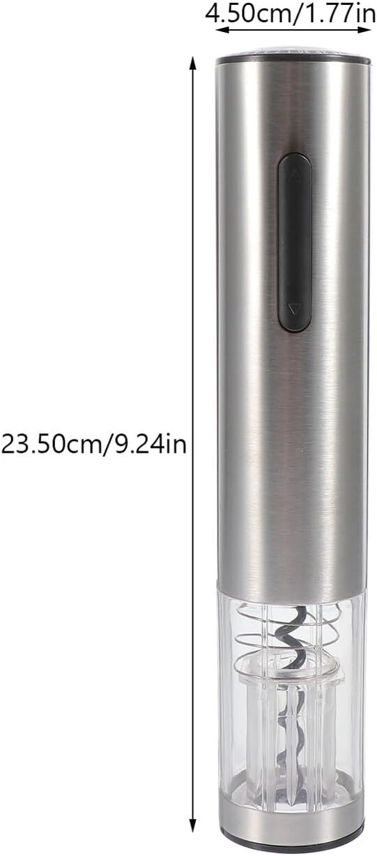 Lurrose Automatic Electric Wine Opener Rechargeable Stainless Steel Corkscrew with Vacuum Stopper and USB Charging Cable Practical Lightweight Wine Bottle Opener for Home Party and
