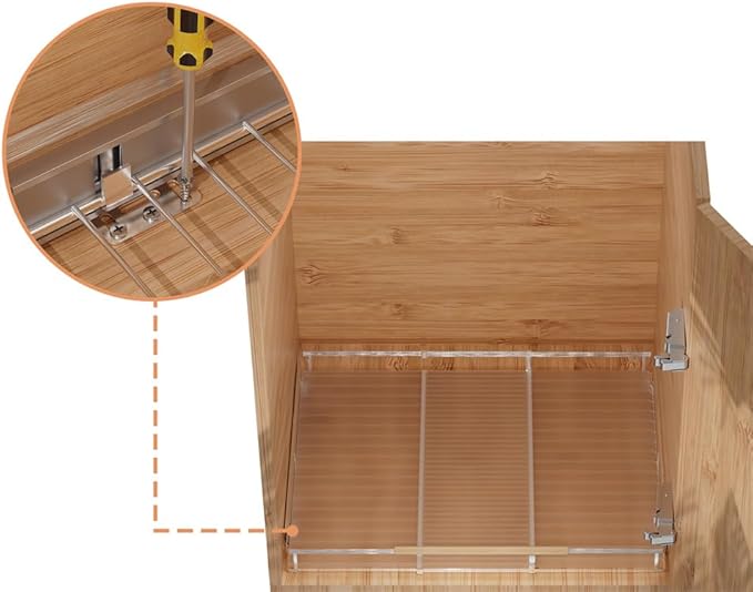 SANNO Pull Out Cabinet Organizer,Slide Out Cabinet Drawer Shelf Organizer, Bottom-Mounted shelf Organize for Home, Kitchen,Pantry, expandable width 20.86 to 37.86"