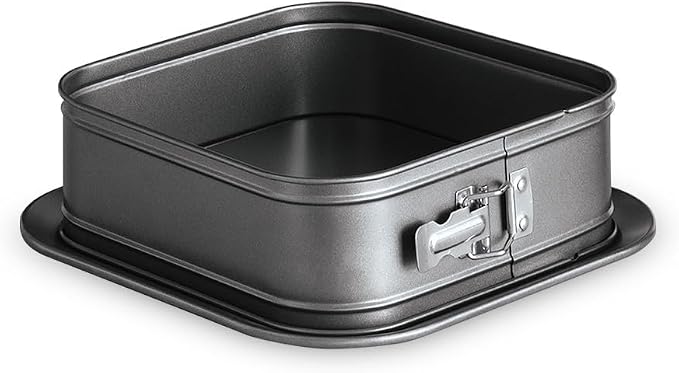 Nordic Ware Square Springform 2 Piece Nonstick Baking Pan, 14 Cup Capacity, Cheesecake Baking Mold with Removable Bottom