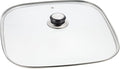 UPKOCH 12.2 Inch Tempered Glass Kitchen Pot Lid with Handle and Steam Vent Practical Replacement Cover for Electric Hot Pot Skillet Cast Iron Pan Cookware for Home and Restaurant