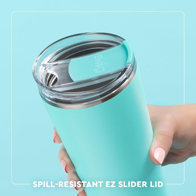 Swig Life 22oz Insulated Tumbler, Travel Coffee Tumbler with Lid, Cup Holder Friendly Travel Coffee Mug, Stainless Steel (Teacher Life)