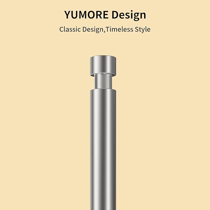 YUMORE Paper Towel Holder Countertop, Counter Paper Towel Holder with Weighted Base Non Slip, Standing Paper Towel Roll Holder for Modern Kitchen Bathroom, Stainles Steel (Brushed Nickel)