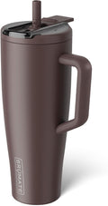 BrüMate Era Flip 40oz Tumbler with 100% Leakproof Covered Straw Lid | Hygienic Covered Straw | Insulated Stainless Steel Water Bottle with Handle | Cup Holder Friendly | BPA-Free (Java)