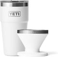 YETI Rambler 20 oz Stackable Tumbler, Stainless Steel, Vacuum Insulated with MagSlider Lid Pour Over Coffee Maker Accessory Ramblers, White