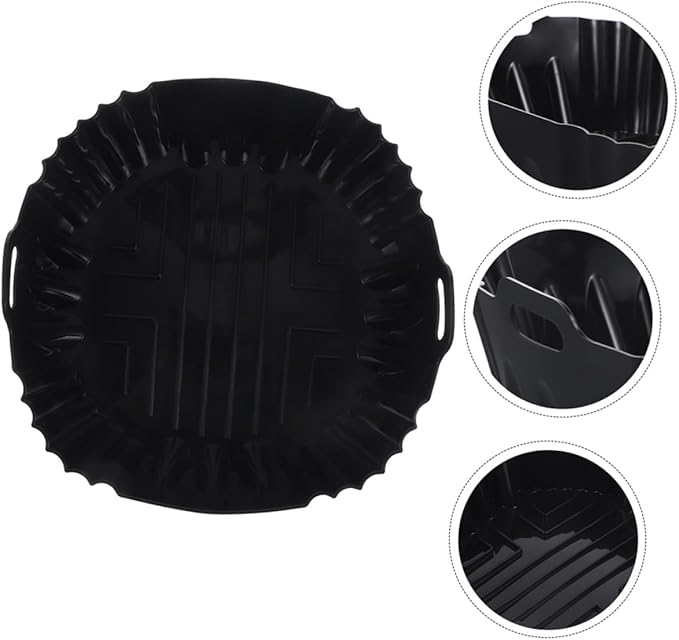 Gadpiparty 10pcs Air Fryer Silicone Tray Non-stick Baking Liner for Air Fryer Microwave Oven -grade Silicone Easy to Clean for Baking Roasting