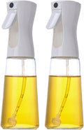 喷油壶 Oil Sprayer for Cooking,Dispenser Bottle for Kitchen Cooking,玻璃家用厨房空气炸锅喷油瓶化状油加厚喷壶油罐-【送油刷】 300ml白色2个【玻璃款】