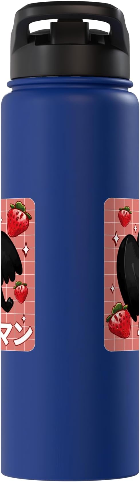 Cryptid Mothman Lover Kawaii Strawberry Milk Shake Carton Stainless Steel Insulated Water Bottle