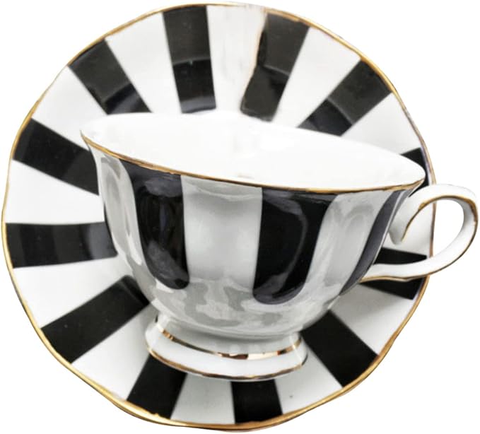 UPKOCH Polka Dot Cup and Saucer Set Ceramic Coffee Mug with Matching Dish 5.51X5.51X2.95 Inch European Style Cup for Latte Cappuccino Tea and Morning Snacks
