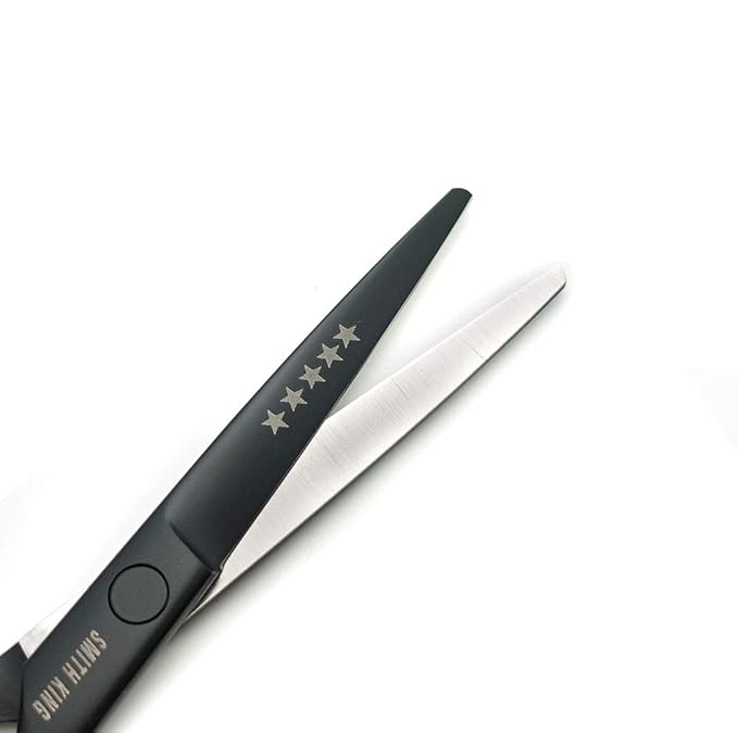 5.5 Inches Hair Cutting Scissors Set with Razor Combs Lether Scissors Case,Hair Cutting Shears Hair Thinning Shears for Personal and Professional (Black)