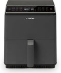 Cosori Air Fryer 6.8-Qt, 12 One-Touch Functions, Dual Heating Elements for Even Cooking, Ceramic-Coated Nonstick Basket, Dishwasher-Safe, 1750W, Family Size for 4-6, Gray